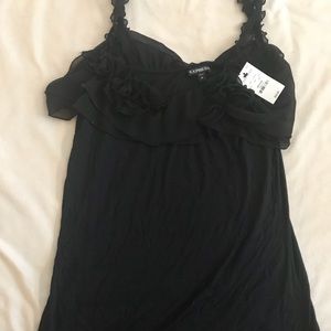 Express medium black tank top NWT
